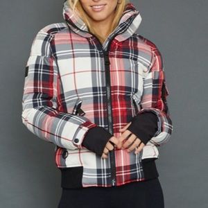 SAM. Plaid Bomber Down Jacket